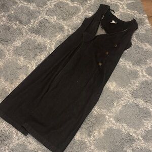 Vintage Black Denim Dress by Tickets California